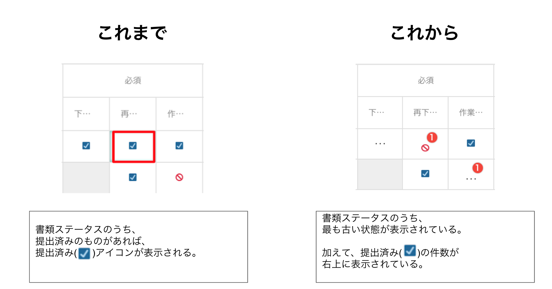 元請け向け】提出済み書類の枚数が表示されるようになりました